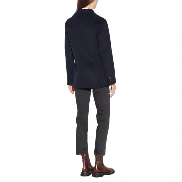 SANDRO PARIS Navie Double-Faced Chest Patch Wool Blazer - Picture 2 of 13